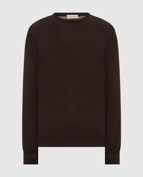 Cashmere&Whiskey Коричневий джемпер з вовни, шовку та кашеміру 472