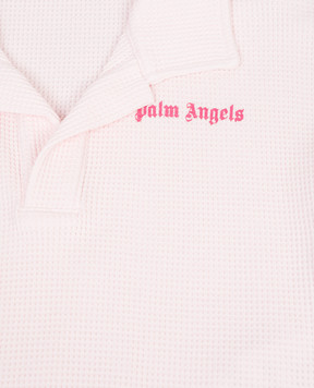 Palm Angels Дитяче рожеве поло з принтом логотипа PGGB001S26JER001