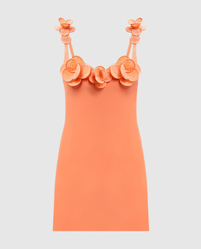 David Koma Помаранчева сукня з квітковою аплікацією RE26DK04D