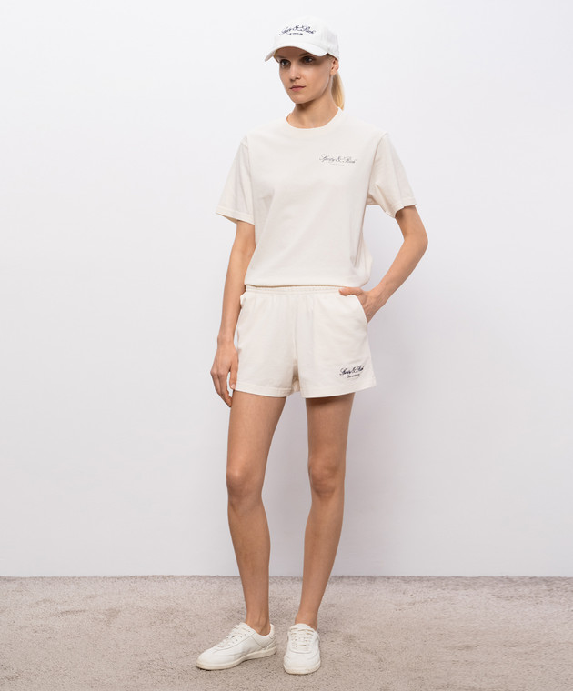Sporty & Rich Бежева футболка Vendome LA TO11976269WH37w зображення 2