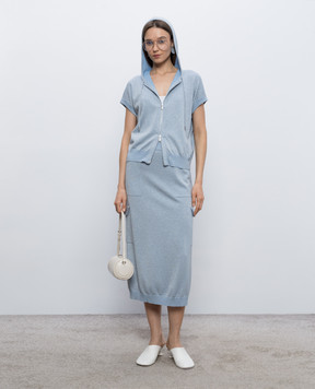 Peserico Блакитна спідниця з люрексом A95032F149173H