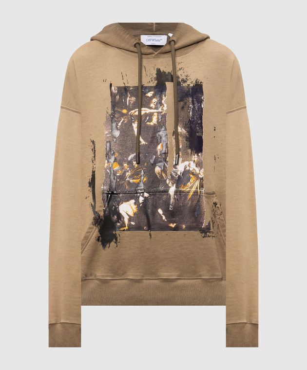 Off-White худи цвета хаки Inked Mercy 44MBB085F26F00Q