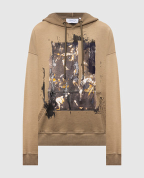 Off-White худи цвета хаки Inked Mercy 44MBB085F26F00Q