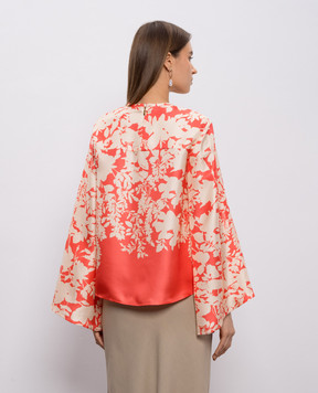 Agnona Блуза із шовку в квітковий принт TT1101YS4064