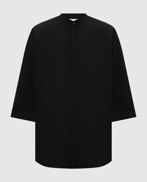 Fear of God Чорна сорочка Mandarin Relaxed з вовною FG9M60606OXF