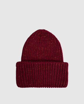 Twinset Бордовая шапка с люрексом 262TA4620