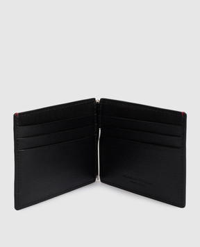 Brunello Cucinelli Чорне шкіряне портмоне з тисненням емблеми MWRLBU440