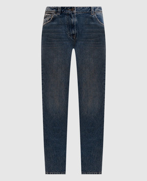 Magda Butrym Сині джинси з ефектом потертості DENIM01PANTS125926