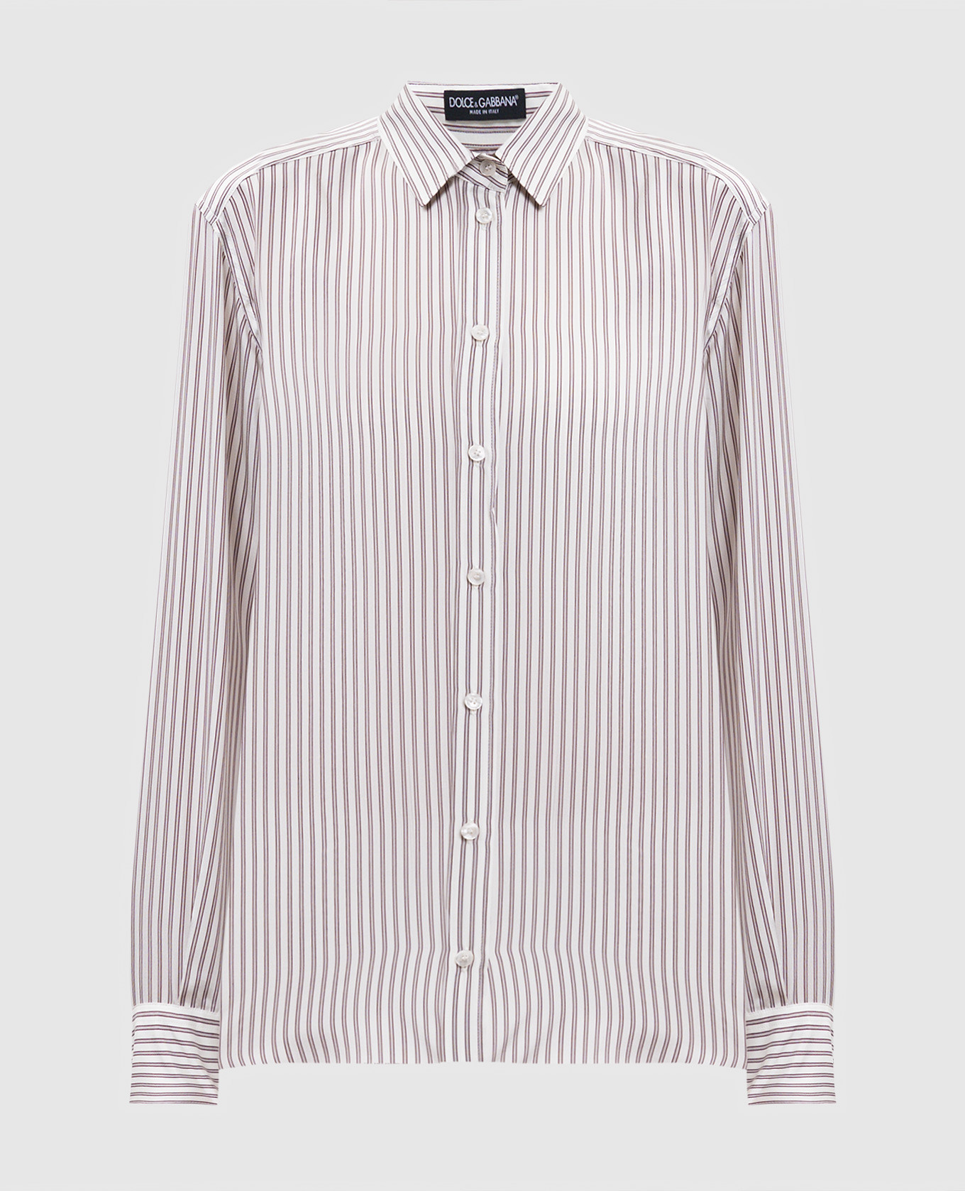 White striped silk shirt Dolce&Gabbana