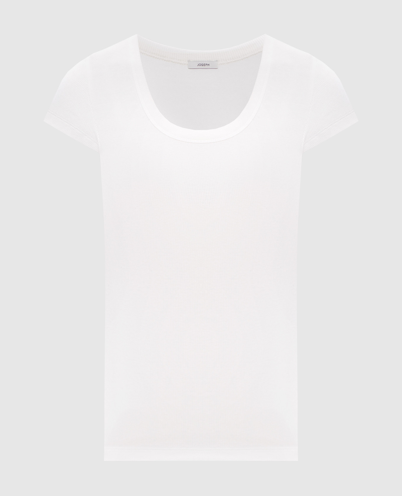 Белая футболка Saba в рубчик