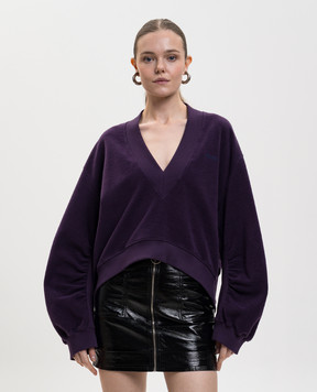 The Attico Фіолетовий пуловер з вишивкою логотипа 260WCF00010JJF007AA