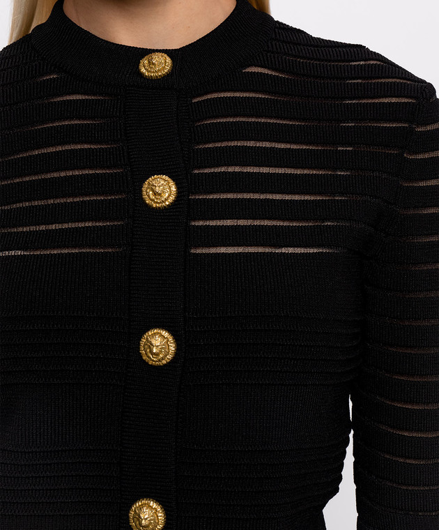 Balmain Черный кардиган HF1KL878KK10 изображение 5