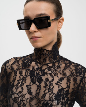 Off-White Черные солнцезащитные очки Lowell OERI14WF25PLA001