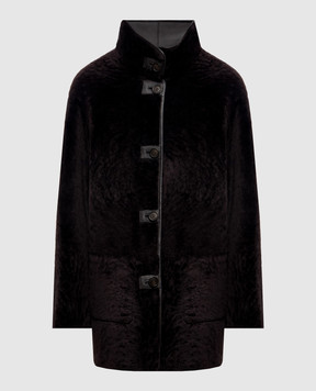 Simonetta Ravizza Коричневая двусторонняя дубленка Eddy 78 F06CO163H44