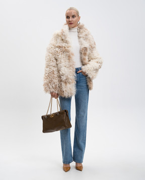 Babe Pay Pls Бежевая дубленка 2323TIGRADO