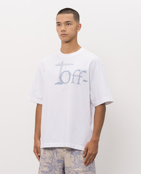 Off-White Біла футболка Shared з принтом 44MAA120F26J00N