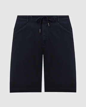 Woolrich Сині шорти з льоном CFWOSH2003MRUT5288