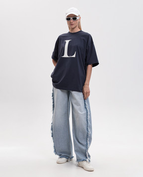 Vetements Синя футболка MH27TR182N