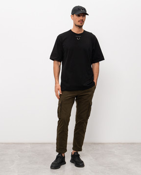 Dolce&Gabbana Чорна футболка з нашивкою логотипа G8PN9TG7PZH