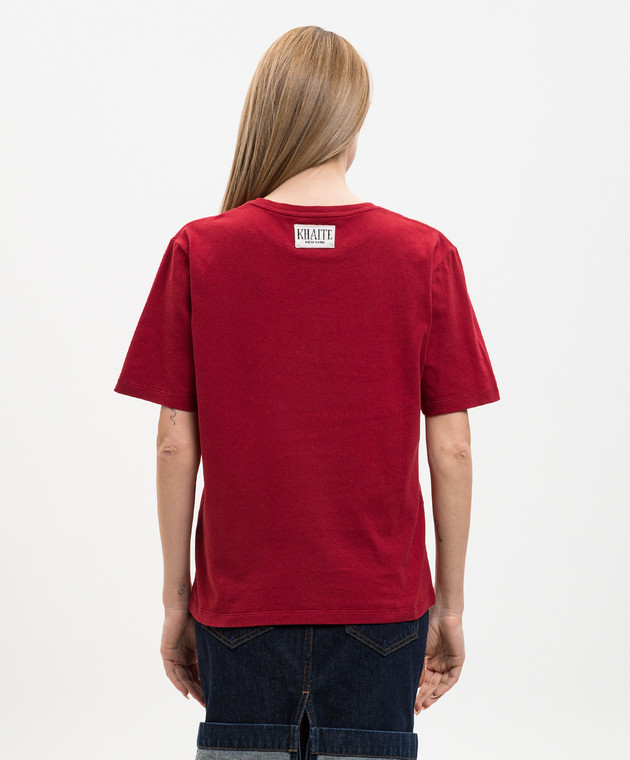 Khaite Бордова футболка Mae 2196138 зображення 4