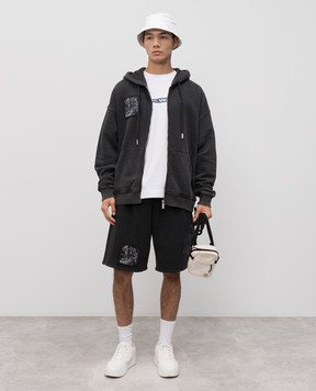 Off-White Сірі шорти Faded Painting 44MCI013F5F00A