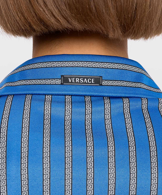 Versace Синя сорочка в принт 10256861A18441 зображення 5