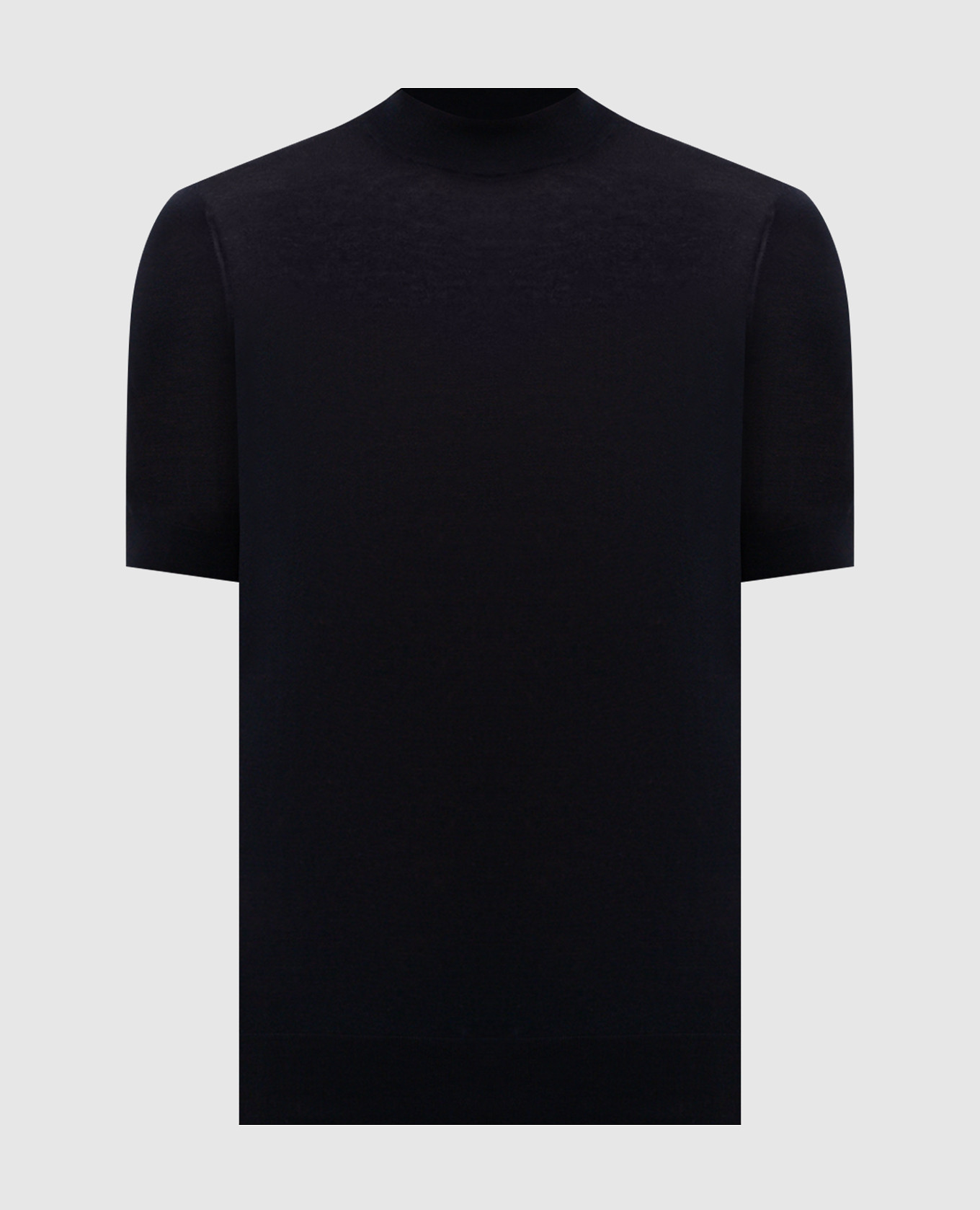 Темно-синяя футболка с шелком