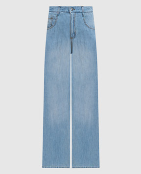 Ermanno Scervino Блакитні джинси з льоном D487P705ZIW