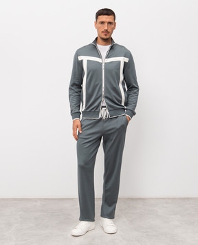 Stefano Ricci Зелені спортивні штани із шовком K818925P3DT26270