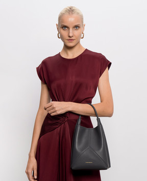 Victoria Beckham Серая кожаная сумка Victoria B326AAC007564A
