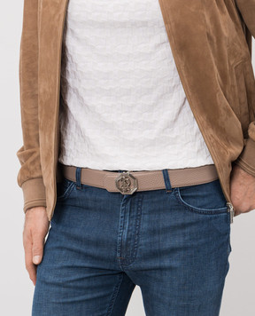 Stefano Ricci Бежевий шкіряний ремінь N382VDC366P