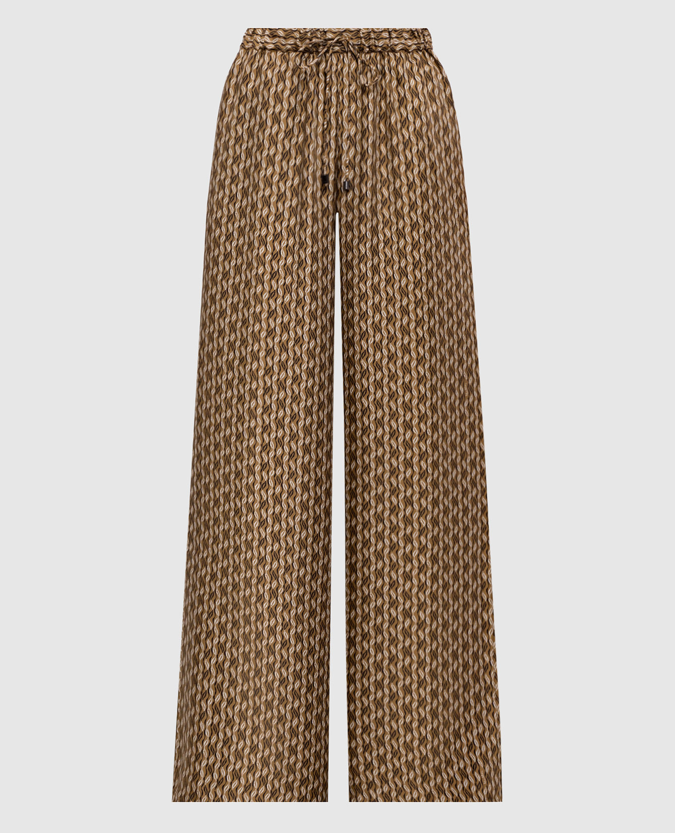 Коричневый палаццо CLARINO из шелка