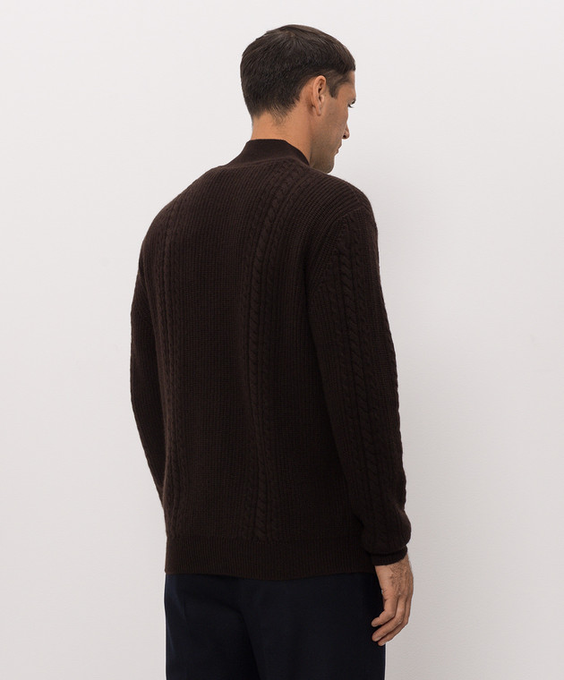 Brett Johnson Кардиган из кашемира с фактурным узором FW26K69LPCHCAC изображение 4
