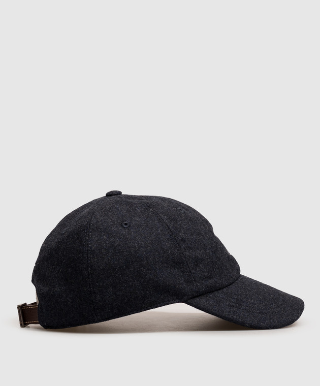 Brunello Cucinelli Дитяча синя кепка з вовни B038PW322C зображення 2