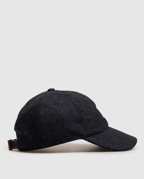 Brunello Cucinelli Дитяча синя кепка з вовни B038PW322C