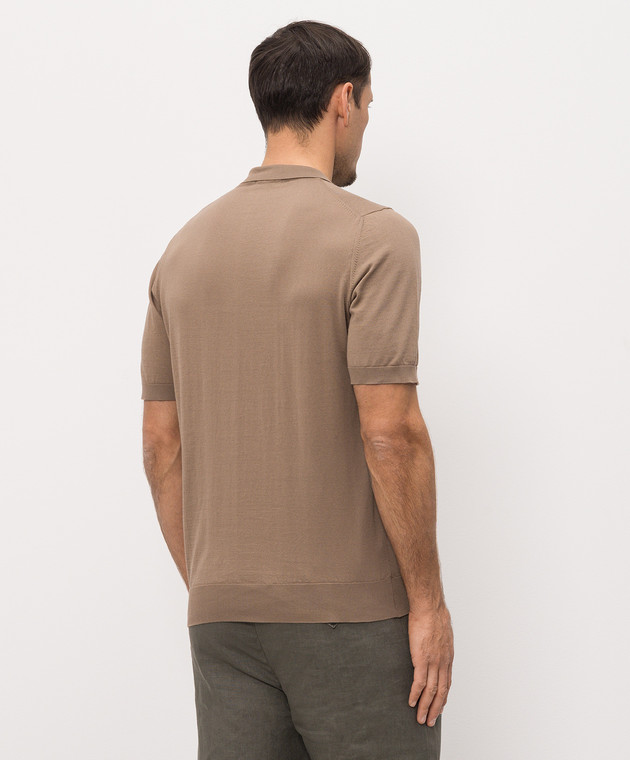 Cashmere&Whiskey Коричневое поло MB004Z изображение 4