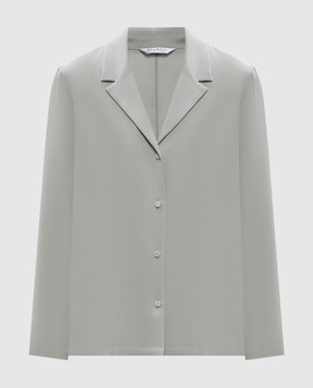 Max Mara Зеленая рубашка PAEDO из шелка MXPAEDO