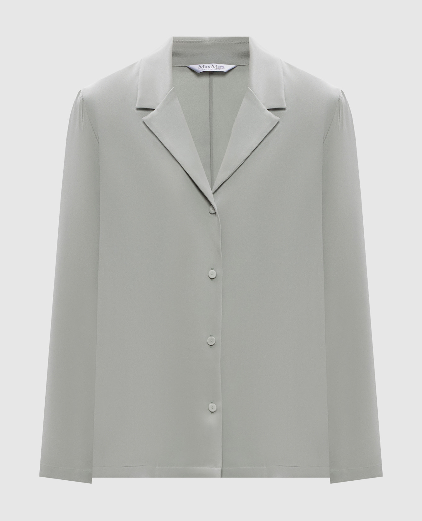 Зеленая рубашка PAEDO из шелка