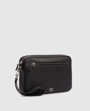 Valentino Чорна шкіряна сумка VLogo 8Y2P0AN8UAG