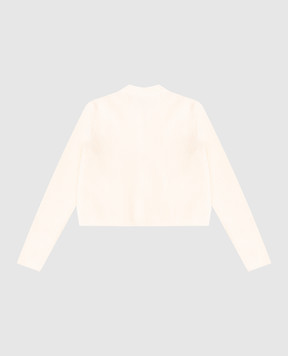 Moncler ENFANT Детская комбинированная куртка цвета айвори L29549B00011M4281