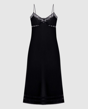 Ermanno Scervino Чорна сукня з мереживом D482Q728APOKP