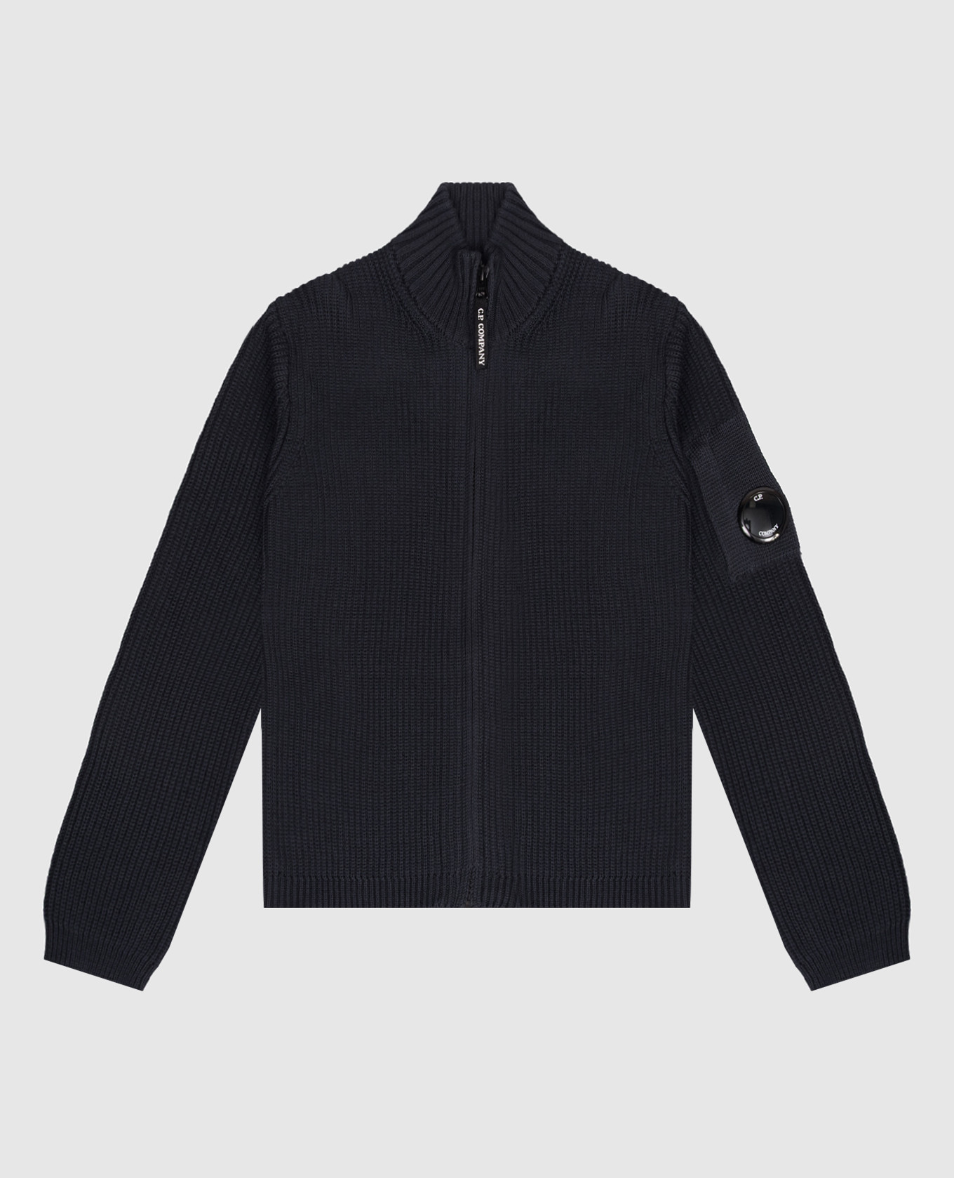 Детский синий кардиган с патчем