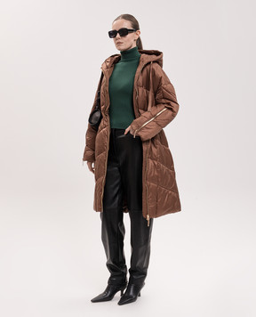 Twinset Коричневая удлиненная куртка 262TT2020
