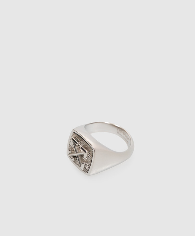 Off-White кольцо-печать с эмблемой OMOC07LC99MET001 изображение 3