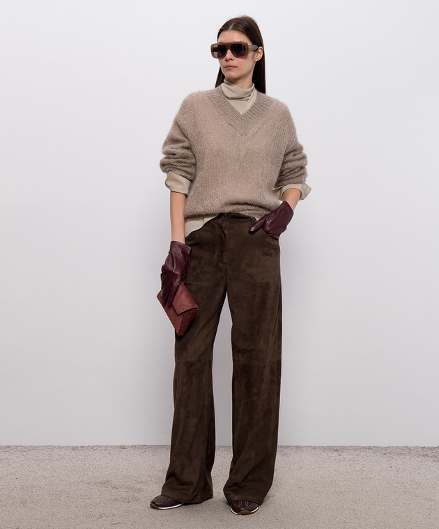 Brunello Cucinelli Бежевий пуловер з вовною MLC349302P зображення 2