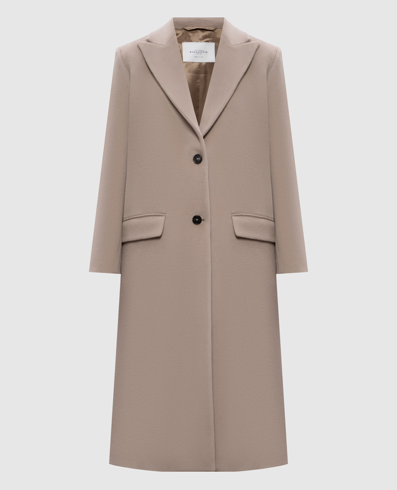 

Бежевое пальто из шерсти, Бежевый, Пальто