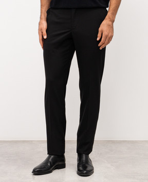 Stefano Ricci Чорні штани з вовни з логотипом M1T80A0000W0008U