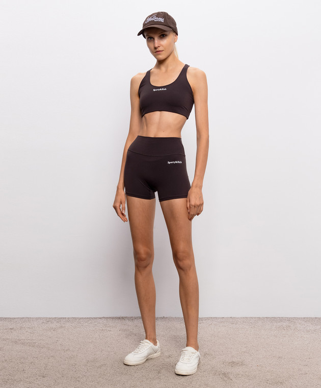Sporty & Rich Коричневые шорты Serif SH058711300BR29 изображение 2