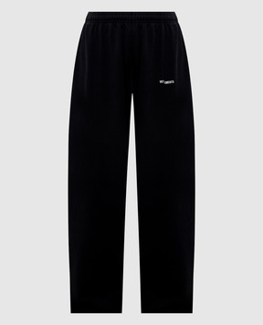 Vetements Черные спортивные брюки с принтом логотипа MH27SP192B