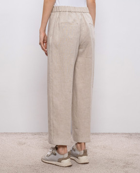 Peserico Бежеві штани з льону P0430102629